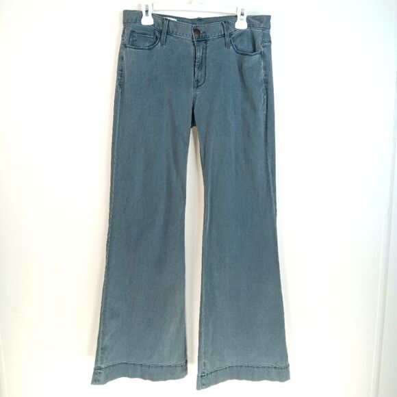 GAP 1969 Women’s Blue High Rise Trouser Jeans Size 30/10 Wide Leg Flare - Picture 2 of 11